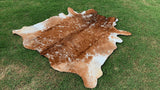 Real Cowhide Rug, Handmade Tricolor Cowhide Rug, Natural Brazilian Cowhide Rug Floor Carpet, Hair on Cowhide Rug