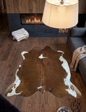 Brown & White Genuine Cowhide Rug Price in Pakistan | Premium Cow Skin Rug | Export Quality