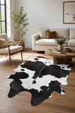 Premium Black & White Genuine Cowhide Rug Price in Pakistan | Natural Cow Skin Rug | Export Quality
