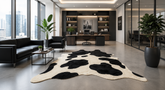 Premium Black & White Genuine Cowhide Rug Price in Pakistan | 100% Natural Cow Skin Leather Carpet