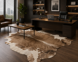 Premium Light Brown & White Genuine Cowhide Rug Price in Pakistan | Natural Cow Skin Leather