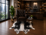 Premium Black & White Genuine Cowhide Rug Price in Pakistan | Natural Cow Skin Leather Carpet
