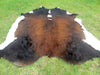 Premium Brown & Black Cowhide Rug | Real Natural Leather Carpet