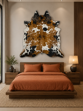Speckled Brown & White Cowhide Rug in Pakistan | Luxury Natural Cow Skin Carpet