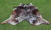 Hair On Cowhide Rug Brown and White Genuine Cow Skin Rug Tricolor Cowhide