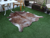 Cowhide Rug-Genuine Brown and White Cowhide Rug-Exclusive Spotted Cow Skin Rug-Large Cowhide Rug-Brazilian Cowhide Area Rug-Tricolor Cowhide