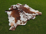 Natural Tricolor Brazilian Animal Skin Area Rug Genuine Brindle Cowhide Rug