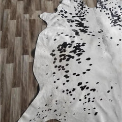 Genuine Black & White Spotted Cowhide Rug