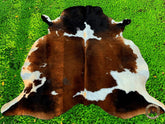 Premium Brown, Black & White Cowhide Rug – Natural Cow Hide Rug in Pakistan