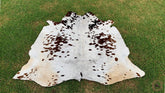 Premium White & Brown Speckled Cowhide Rug – Genuine Cow Skin Rug | Cowhide Rugs Price in Pakistan