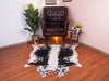 Premium Black & White Genuine Cowhide Rug Price in Pakistan | Natural Cow Skin Leather Carpet