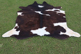 Premium Dark Brown & White Cow Hide Rug | Genuine Cowhide Rug | Cow Hide Rug Price in Pakistan | Natural Cow Skin Carpet