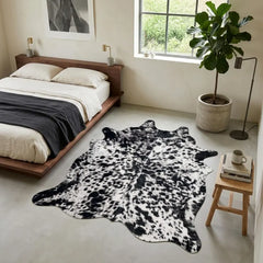 Premium Black & White Speckled Cow Hide Rug | Genuine Salt & Pepper Cowhide Rug | Cow Hide Rug Price in Pakistan | Natural Cow Skin Carpet