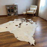 Premium White & Brown Genuine Cowhide Rug – Natural Cow Skin Rug | Cowhide Rugs Price in Pakistan