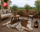 Brown & White Genuine Cowhide Rug Price in Pakistan | Premium Natural Cow Skin Rug for Sale