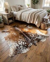 Brown & White Speckled Cow Hide Rug | Genuine Cowhide Rug | Cow Hide Rug Price in Pakistan