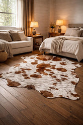 Premium Brown & White Genuine Cowhide Rug Price in Pakistan | Natural Cow Skin Leather