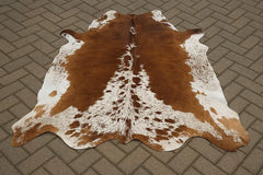 Premium Brown & White Genuine Cowhide Rug