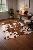 Premium Brown & White Genuine Cowhide Rug Price in Pakistan | Natural Cow Skin Leather