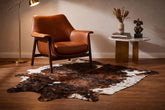 Premium Dark Brown & White Genuine Cowhide Rug Price in Pakistan | Natural Cow Hide