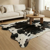 Premium Black & White Cowhide Rug – Genuine Natural Cow Skin Area Rug for Boho, Modern & Luxury Home Décor