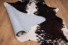 Premium Black & White Genuine Cowhide Rug Price in Pakistan | Natural Cow Skin Leather Carpet