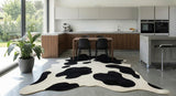 Premium Black & White Genuine Cowhide Rug Price in Pakistan | 100% Natural Cow Skin Leather Carpet