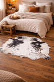 Premium Black & White Genuine Cowhide Rug Price in Pakistan | Natural Cow Skin Leather Carpet