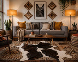 Premium Black & White Genuine Cowhide Rug Price in Pakistan | Natural Cow Skin Carpet