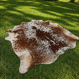 Premium Brown & White Speckled Cowhide Rug – Natural Cow Hide Rug in Pakistan