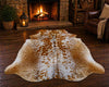 Premium Tan & White Genuine Cowhide Rug Price in Pakistan | Natural Cow Skin Rug