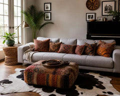 Premium Black & White Genuine Cowhide Rug Price in Pakistan | Natural Cow Skin Carpet