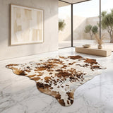 Premium Cowhide Wall Hanging | Genuine Brown & White Cow Hide Wall Decor | Cow Hide Rug Price in Pakistan | Luxury Natural Cow Skin