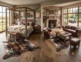 Premium Brown Speckled Genuine Cowhide Rug Price in Pakistan | Natural Cow Skin Leather Carpet