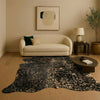 Premium Black Salt & Pepper Genuine Cowhide Rug Price in Pakistan | Natural Cow Skin Leather Carpet