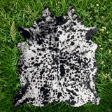 Premium Black & White Speckled Cow Hide Rug | Genuine Salt & Pepper Cowhide Rug | Cow Hide Rug Price in Pakistan