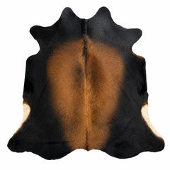Premium Black & Brown Genuine Cowhide Rug Price in Pakistan | Natural Cow Skin Leather Carpet