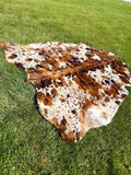 Premium Speckled Brown Cow Hide Rug | Genuine Brown & White Cowhide Rug | Cow Hide Rug Price in Pakistan | Natural Cow Skin Carpet