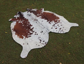 Premium Tricolor Genuine Cowhide Rug In Pakistan | Natural Cow Skin Leather Carpet