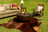 Dark Brown Solid Genuine Cowhide Rug Price in Pakistan | Premium Natural Leather Cow Skin Rug for Living Room & Bedroom