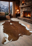 Brown & White Genuine Cowhide Rug Price in Pakistan | Premium Cow Skin Rug | Export Quality