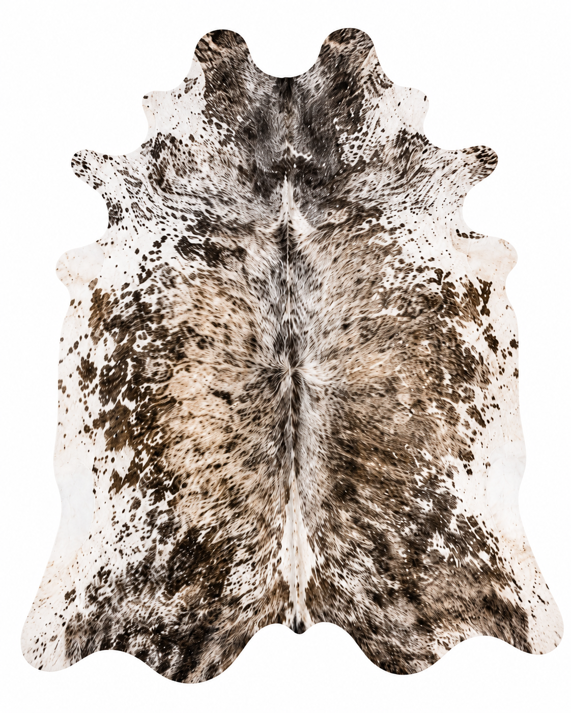 Salt & Pepper Genuine Cowhide Rug – Premium Natural Cow Skin Rug | Luxury Home Decor