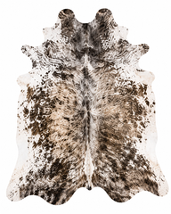 Salt & Pepper Genuine Cowhide Rug – Premium Natural Cow Skin Rug | Luxury Home Decor