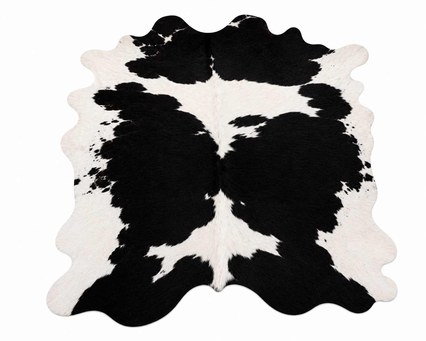 Black & White Genuine Cowhide Rug in Pakistan | Premium Natural Cow Skin Rug