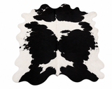 Black & White Genuine Cowhide Rug in Pakistan | Premium Natural Cow Skin Rug