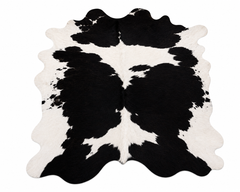 Black & White Genuine Cowhide Rug in Pakistan | Premium Natural Cow Skin Rug