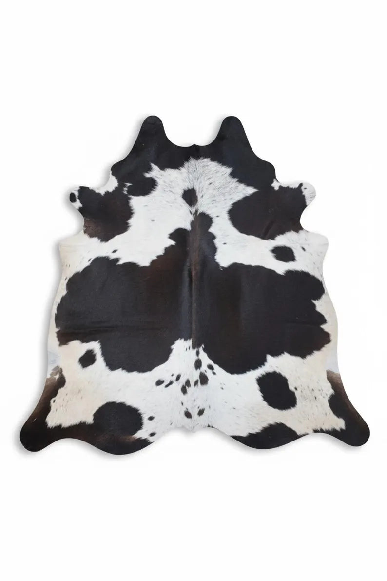 Premium Black & White Genuine Cowhide Rug Price in Pakistan | Natural Cow Skin Rug | Export Quality