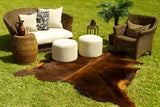 Dark Brown Solid Genuine Cowhide Rug Price in Pakistan | Premium Natural Leather Cow Skin Rug for Living Room & Bedroom