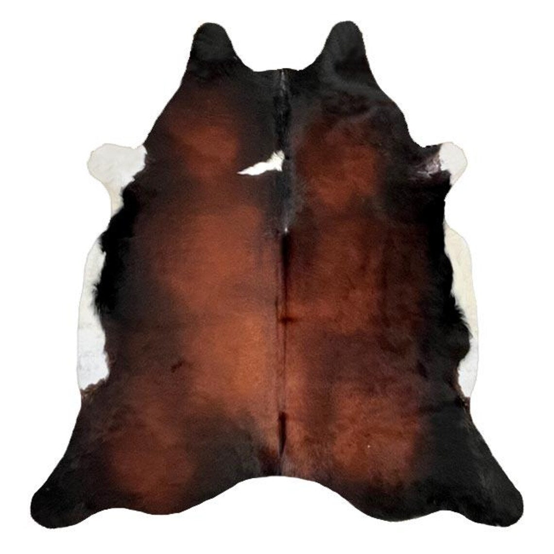 Premium Dark Brown Genuine Cowhide Rug | 100% Natural Cow Skin Leather Carpet