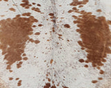 Brown and White cowhide - animal skin rugs- Brown and white leather rug -Large cowhide rug - Small cowhide rug - Living Room Area Rug